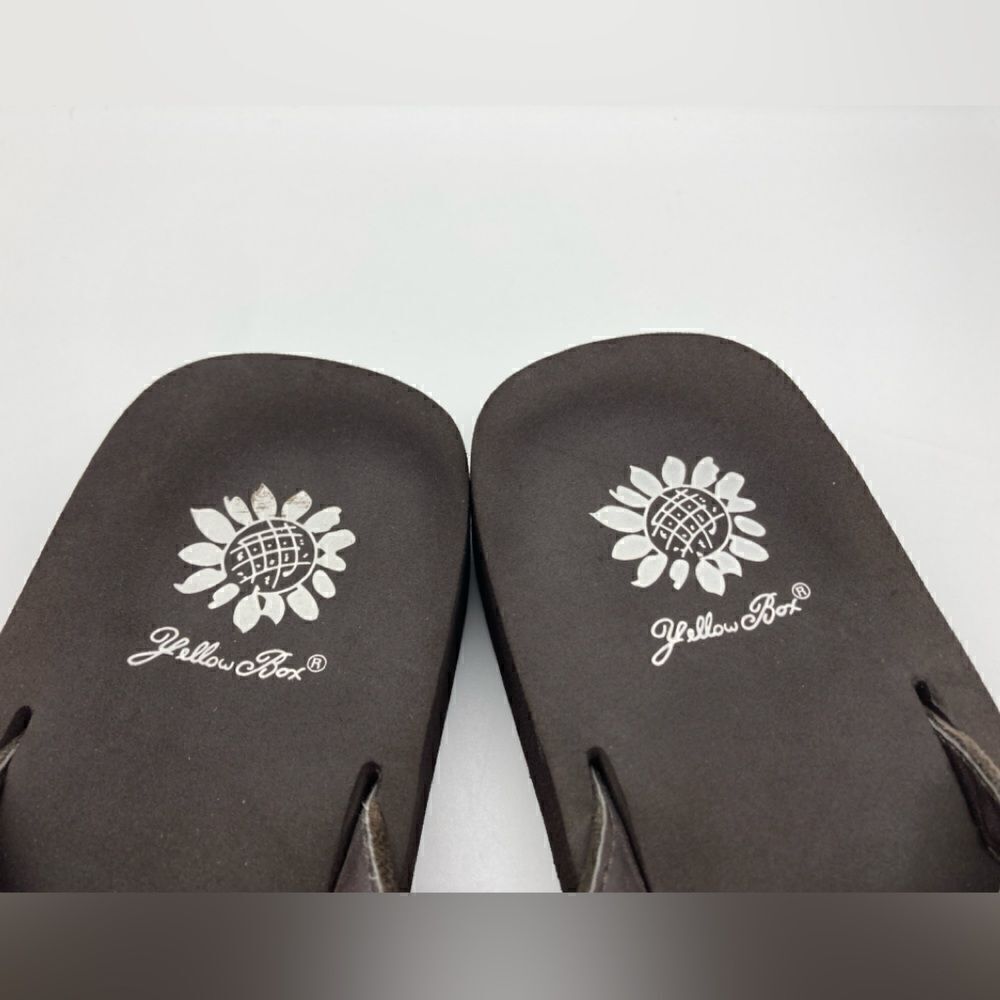 Yellow Box Iberia Leather Upper Brown Sandals Size 9 - Picture 6 of 11